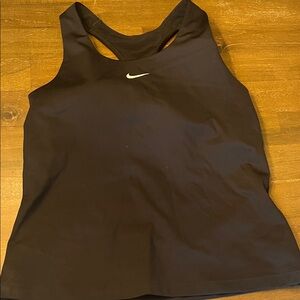 Nike Black long line workout top small